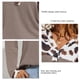 thumbnail image 1 of Leopard Long Sleeve Pullover, Skin Friendly V Neck Comfortable Leopard Waffle Knit  For Home For Female ANGGREK Gris M, 1 of 5