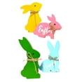 thumbnail image 4 of Conejo de Pascua, carteles de madera, decoración de con cuerda, conejo de Pascua feliz, decorativo para oficina, armario, mesa, decoración, 4 of 9