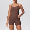 thumbnail image 6 of Workout Sets for Women Spaghetti Strap Racerback Tank Tops and High Waist Shorts 2 Piece Gym Yoga Running Sets Tracksuit, 6 of 6