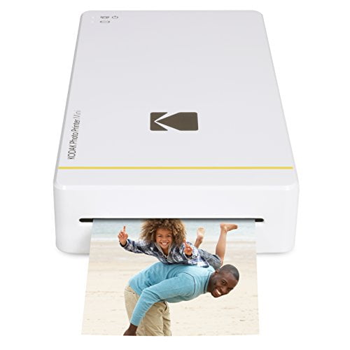 Kodak Mini Portable Mobile Instant Photo Printer - Wi-Fi & NFC Compatible - Wirelessly Prints 2.1 x 3.4" Images, Advanced DyeSub Printing Technology (White) Compatible with & iOS - Walmart.com