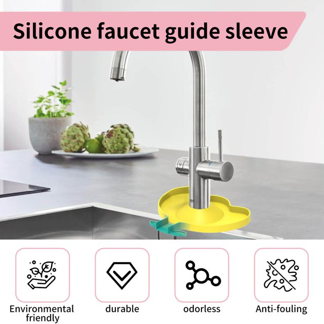 Protector contra salpicaduras de grifo de silicona reutilizable para protección de encimera de baño de cocina