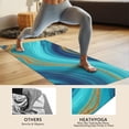 thumbnail image 4 of Blue Gold Marble Pattern Hot Yoga Mat Towel Non Slip for Hot Yoga - Quick-Drying Yoga Mat Cover with 4 Corner Pockets with Travel Bag - Hot Yoga Towel Non Slip 74"x26", 4 of 6