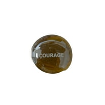 10 Pack Zen Glass Stone, Thoughtful Brown Stone with word Courage Gift, Inspiring Positivity with Hand Painted Word, Perfect for Encouragement, Mindfulness, Motivation, Beautiful Glass Keepsake, Bulk