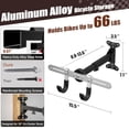 thumbnail image 4 of Bike Wall Mount Hanger 2 Pack Heavy-Duty Durable Storage Garage Hook Adjustable Indoor Bicycle Hanging Arms Bike Holder Rack Hold up to 66lbs in Apaterment Shed, 4 of 7