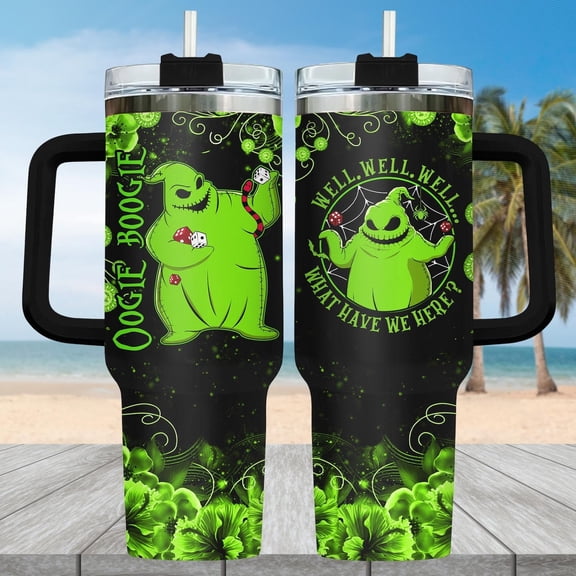 Oogie Boogie 40oz Tumbler, Nightmare Before Christmas Cup, Halloween Villain Drinkware, Spooky Fan Gift., Halloween Movie Steel Tumbler