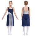 thumbnail image 3 of Oyolan Robe de Danse Sans Manches en Maille Transparente pour Filles, Justaucorps de Danse Moderne, Vêtements de Performance, Bleu Marine 10, 3 of 7