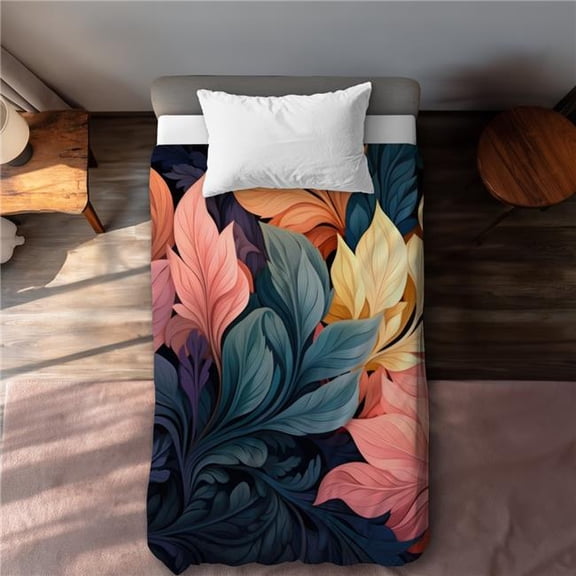 MWW C1DCTSW0YQLVE9 Pastel Bloom Coral Twin Size Duvet Cover - Stylish Home Decor Essential