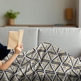 thumbnail image 3 of Geometric Soft Flannel Fleece Throw Blanket, Modern Art Triangle and Diamond Repeating Line Tiling Image, Cozy Plush for Indoor and Outdoor Use, 60" x 80", Mustard and Black, by Ambesonne, 3 of 5