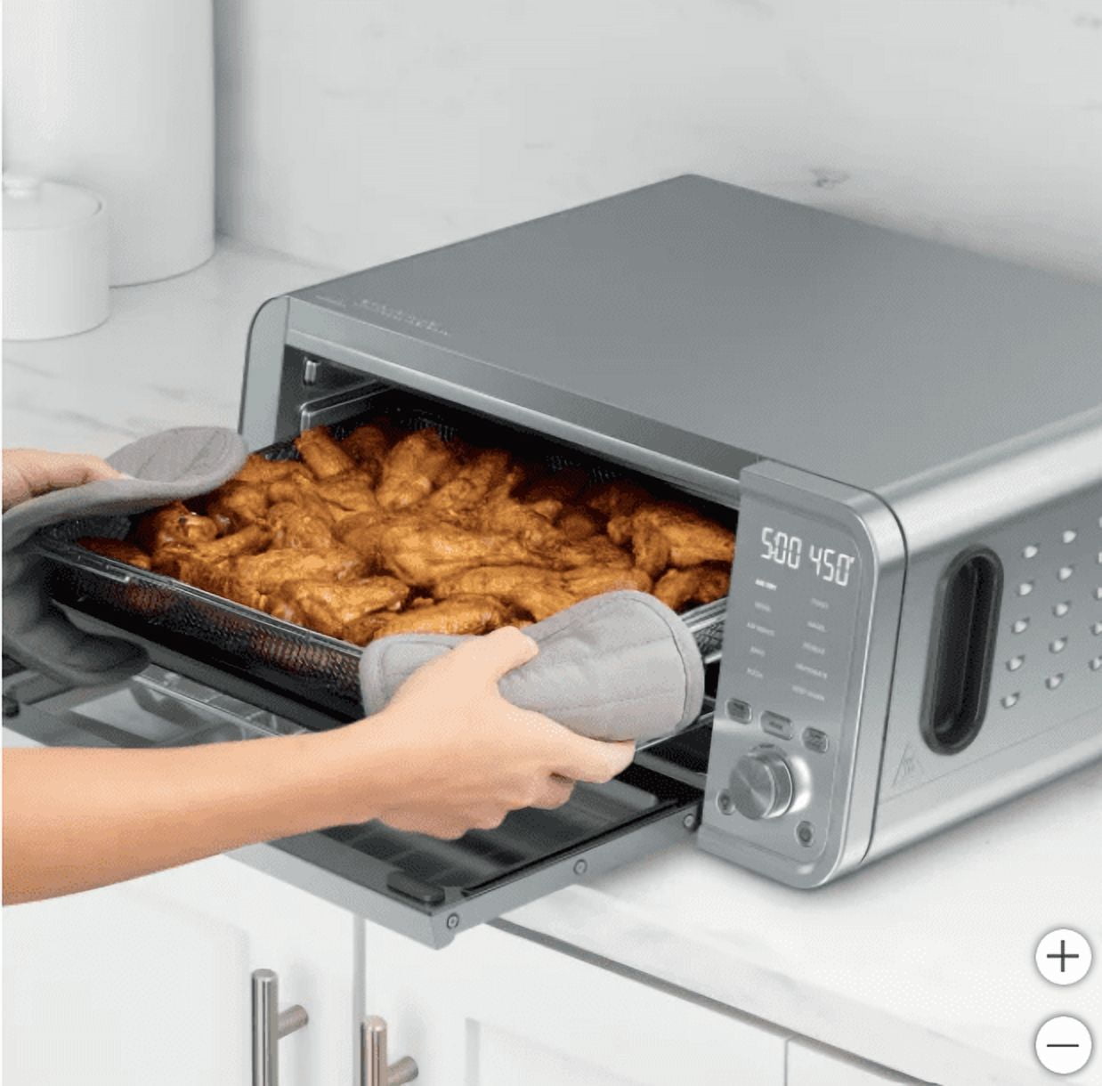 一回のみ使用⭐︎圧力鍋とエアフライヤー、ネストブロイルラック付き New Ninja Flip 10-in-1 Toaster Oven & Air Fryer with Added Broil