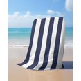 thumbnail image 4 of Blue Stripes Beach Towels Oversized Super Absorbent, Simple Blue White Texture Lightweight Bath Towel Quick Dry Sets For Bathroom/Pool/Rv Camping/Beach Play/Gym Room/Picnic 23"x47", 4 of 8