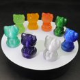 thumbnail image 4 of Kenny Crystals venta al por mayor 8 colores piedra de ojo de gato hecha a mano Hello Kitty estatua juguetes tallado de dibujos animados para regalo de niñas, 4 of 4