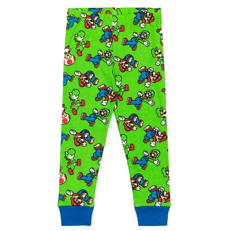 SUPER MARIO Nintendo Toddler Boys Pajama Shirt and Pants Sleep Set Blue 5T Walmart