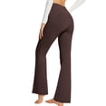 thumbnail image 4 of STARVNC Women V Cross Waist Tummy Control With Pockets Flare Yoga Pants, 4 of 7