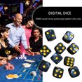 thumbnail image 3 of FLhrweasw 10 Uds. Dados Juego Mesa 16mm Esquina Redonda 6 Lados Barra Juegos Pub Dados (negro), 3 of 6