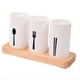 thumbnail image 1 of Soporte para Utensilios para Encimera de Cocina con Base de Madera Soporte para Utensilios de Cocina Redondo Grande, 1 of 5