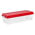 thumbnail image 1 of IRIS USA 2 Piece 7 Foot Christmas Tree Storage Box with Red Latching Lid, 1 of 5