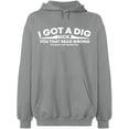 thumbnail image 2 of OXI Hoodie Sweatshirt - I Got Dig Bick, Basic Casual Hoodie for Men's and Women Fleece Hoodie Long Sleeve - Sport Grey 3X-Large, 2 of 3