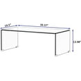 thumbnail image 2 of Glass Coffee Table Modern Clear Coffee Table for Living Room 0.47" Thick Tempered Glass Simple Center Table, 2 of 6