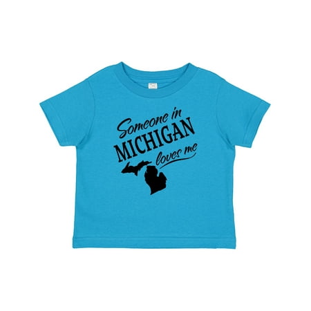

Inktastic Someone in Michigan Loves Me Gift Baby Boy or Baby Girl T-Shirt