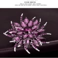thumbnail image 4 of Fdelink the Brooch Three Colors Gold Plated Rhinestone Bouquet Flower Scarf Pin & Brooch Purple, 4 of 7