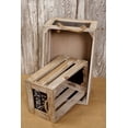 thumbnail image 2 of 2 Wood Crates w/ Chalkboard Side Rope Handles 10 inches & 13 inches, 2 of 2
