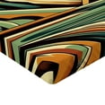 thumbnail image 2 of Ambesonne Lake Fitted Sheet, Mountain Landscape Mid Century, TwinXL Size, Orange Almond Green, 2 of 3