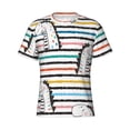 thumbnail image 4 of Vsdgher Cartoon Dinosaurs Print Men's Dry Fit Mesh Athletic Shirts Moisture Wicking Tennis T-Shirt Tops, 4 of 9