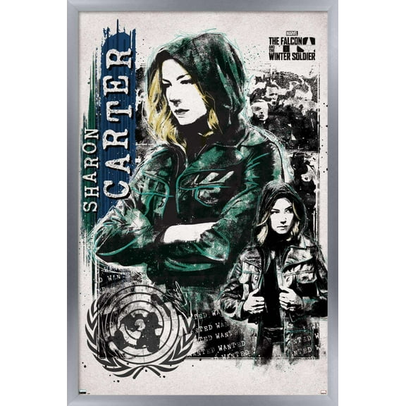 Marvel Comics Falcon and Winter Soldier - Sharon Carter Wall Poster, 22.375" x 34", Framed
