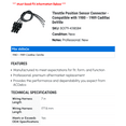 thumbnail image 2 of Throttle Position Sensor Connector - Compatible with 1980 - 1989 Cadillac DeVille 1981 1982 1983 1984 1985 1986 1987 1988, 2 of 2