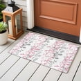 thumbnail image 4 of Rectangle Area Rugs 2 x 3 Ft, Pink Grey Botanical Non-Slip Residential Carpet, Spring Floral Summer Farmhouse Indoor Crawling Mats Runner Rugs for Living Room/Dining Room/Bedroom, 4 of 8