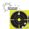 thumbnail image 6 of Ez Aim Splash Reactive Paper Shooting Targets, Bullseye, 6 Targets Per Sheet, 12.5"W x 18.25"H, 8-Pack, Black/Chartreuse, 6 of 10