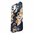 thumbnail image 3 of Tobelint Navy and Gold Peony and Blossom Flower Case for iPhone 12,Aesthetic Colourful Floral Pattern Bumper Case Cover, 3 of 5