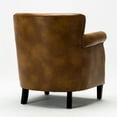 thumbnail image 5 of Home Square Faux Leather Club Accent Chair in Camel Brown - Set of 2, 5 of 11