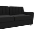 Novogratz Brittany Sleeper Sofa with Memory Foam Mattress, Queen, Dark