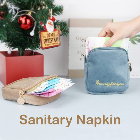 Lestp 2PCS Sanitary Napkin Storage Bag Menstrual Pad Bag with Zipper  Waterproof Period Pouch Menstrual Cup Holder for Teen Girls for School Tampon  Bag for Purse First Period Bag for Women 