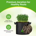 thumbnail image 3 of Bolsas para cultivo de plantas HealSmart, paquete de 10, 3 galones, con asas, negras, 3 of 5