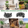 thumbnail image 3 of Goobetter Rolling Plant Stand with Wheels,1pcs 11in Heavy Duty Metal Plant Caddy with Wheels,Load Capacity 330 lbs,Black, 3 of 11