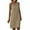 Khaki, variant on QUYUON Womens Short White Dress Summer Hollow Out Crew Neck Sleeveless Tank Dress Casual Loose Linen Knee Length Dress A-Line Tunic Dress Beach Sundress Green_D S