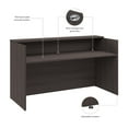 thumbnail image 5 of Arrive 72W x 30D Reception Desk with Shelf in Storm Gray - Engineered Wood, 5 of 8