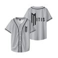 thumbnail image 3 of Mitis Merch Harajuku Thin button Baseball Uniform Men/Women Baseball Jersey Color1, 3 of 4
