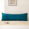 thumbnail image 3 of czcpp-Move Over Teal Body Pillow Cover Pom Pom Fringe Design Boho Body Pillow Cover 20X54 Body Pillowcase Teal Blue Long Body Pillow Case Cover with Pocket Closure, 3 of 4