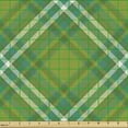 thumbnail image 2 of Ambesonne Buffalo Check Fabric by the Yard Upholstery, Nostalgic Lumberjack, 1 Yard, Teal Coconut Olive Green, 2 of 5