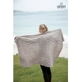 thumbnail image 3 of Aran Patchwork Throw 100% Premium Merino Wool Blanket 60" x 42" Made in Ireland by Aran Woollen Mills, Wicker, 3 of 3