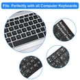 thumbnail image 3 of Unique Bargains Autocollant Clavier Lettres Blanches Arabe Noir pour PC Portable, 3 of 6