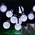 thumbnail image 1 of 2 Pcs 50 LED 32FT Crystal Globe Solar String Lights Outdoor Waterproof Solar Lights with 8 Lighting Modes for Garden Yard, 1 of 9