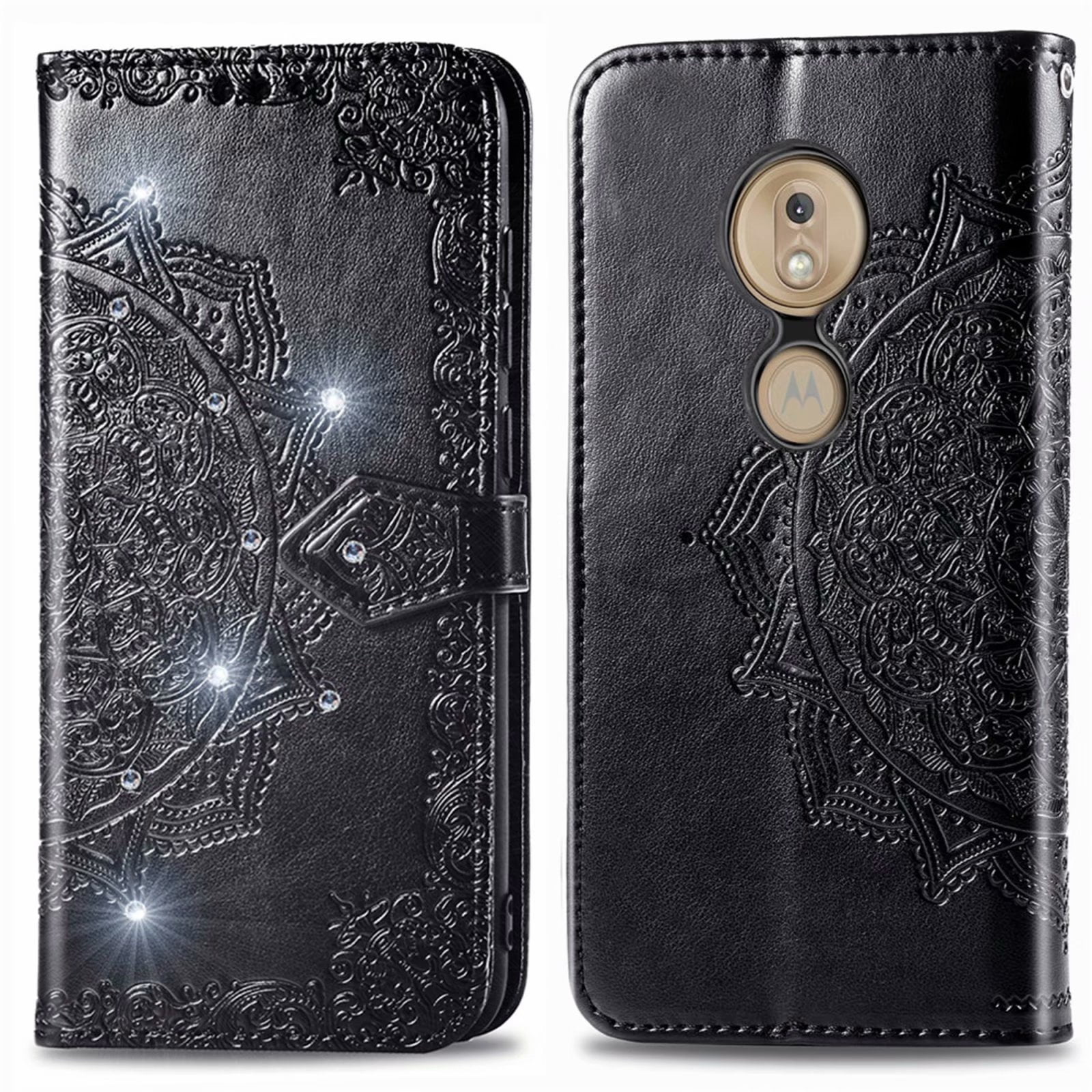 Shockproof Leather Flip Cover Case for Motorola Moto G7 G7 Plus with Card Holder Side Pocket Kickstand NETXI150688 N8 G7Plus NEXCURIO Wallet Case for Moto G7