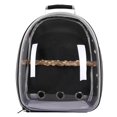thumbnail image 1 of Bird Carrier Bag Parrot Cage Pet Backpack Oxford Cloth Visible Window for Small Black, 1 of 6