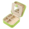 thumbnail image 3 of Unique Bargains Mini Travel Jewelry Box with Mirror Green, 3 of 7