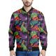thumbnail image 3 of Chaqueta con estampado de flores hawaianas para hombre, sudaderas con estampado 3D de plantas coloridas, mangas largas, abrigos con cremallera para primavera y otoño, 3 of 5