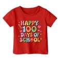 thumbnail image 3 of PMVFHDE Hauts d'Été pour Filles T-Shirts Graphiques pour Filles Hauts d'Été pour Filles T-Shirt Robe pour Fille 2025 Enfants Filles et Garçons T-Shirt Col Rond Manches Courtes T-Shirt Décontracté d'Été Rouge, 4-5 Ans, 3 of 4